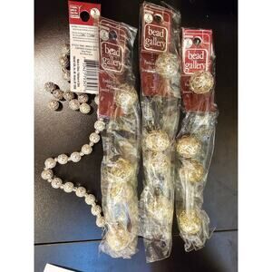 Bead Gallery Silver Plated Mesh Beads Hobby Craft Jewelry